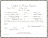 Marriage Certificate for Dennett and Hughes